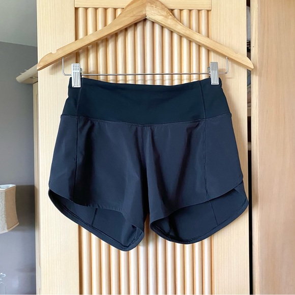 Lululemon Speed Up Mid-Rise Short 4" Black - Picture 4 of 7